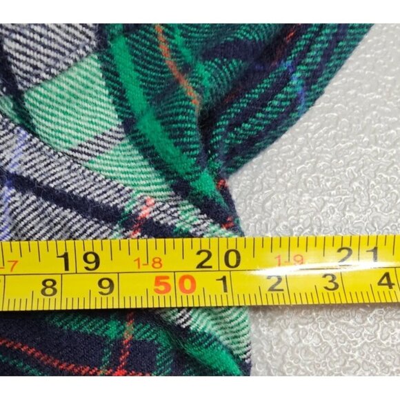 J Crew Womens S Half Zip Buffalo Plaid Popover Shirt Jacket Blue Green - Picture 9 of 11